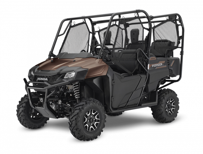 2021 Honda Pioneer 700-4 Deluxe Mat Molasses Brown Metallic