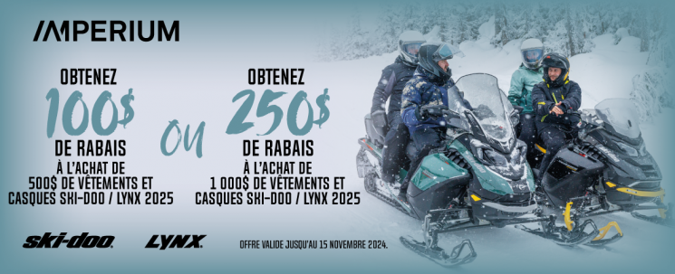 Promo Ski-doo vêtements et casques